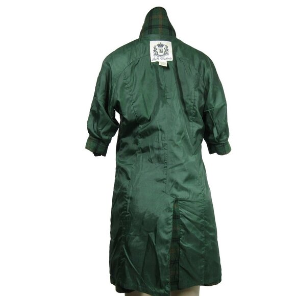 BB DAKOTA Y2K Plaid S Coat Dress Grunge Academia Preppy Green Hilda Tartan - Picture 10 of 13
